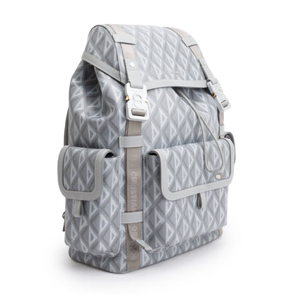 Christian Dior 2023 Grey Diamond Canvas Hit The Road Backpack Rovelle Bags