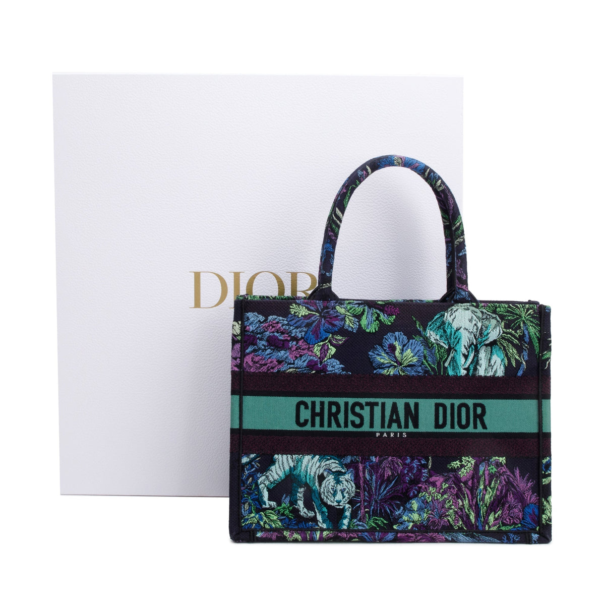 Christian Dior 2023 Medium Multicolor Toile de Jouy Voyage Embroidery Canvas Book Tote Rovelle Bags