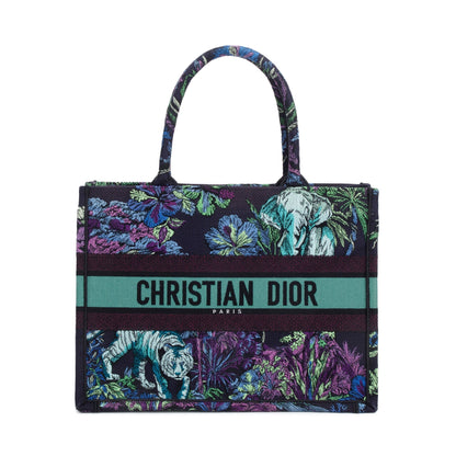 Christian Dior 2023 Medium Multicolor Toile de Jouy Voyage Embroidery Canvas Book Tote Rovelle Bags