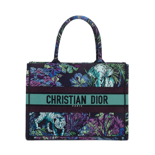 Christian Dior 2023 Medium Multicolor Toile de Jouy Voyage Embroidery Canvas Book Tote Rovelle Bags