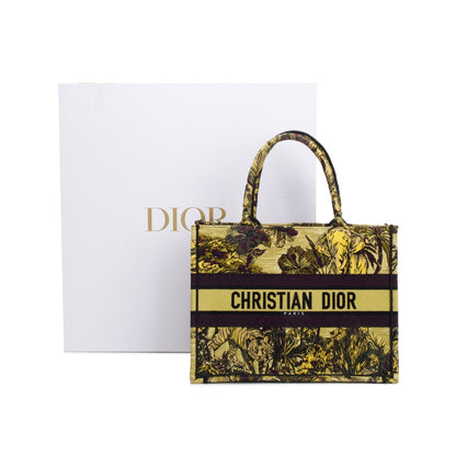 Christian Dior 2023 Medium Toile de Jouy Voyage Embroidery Canvas Book Tote Rovelle Bags