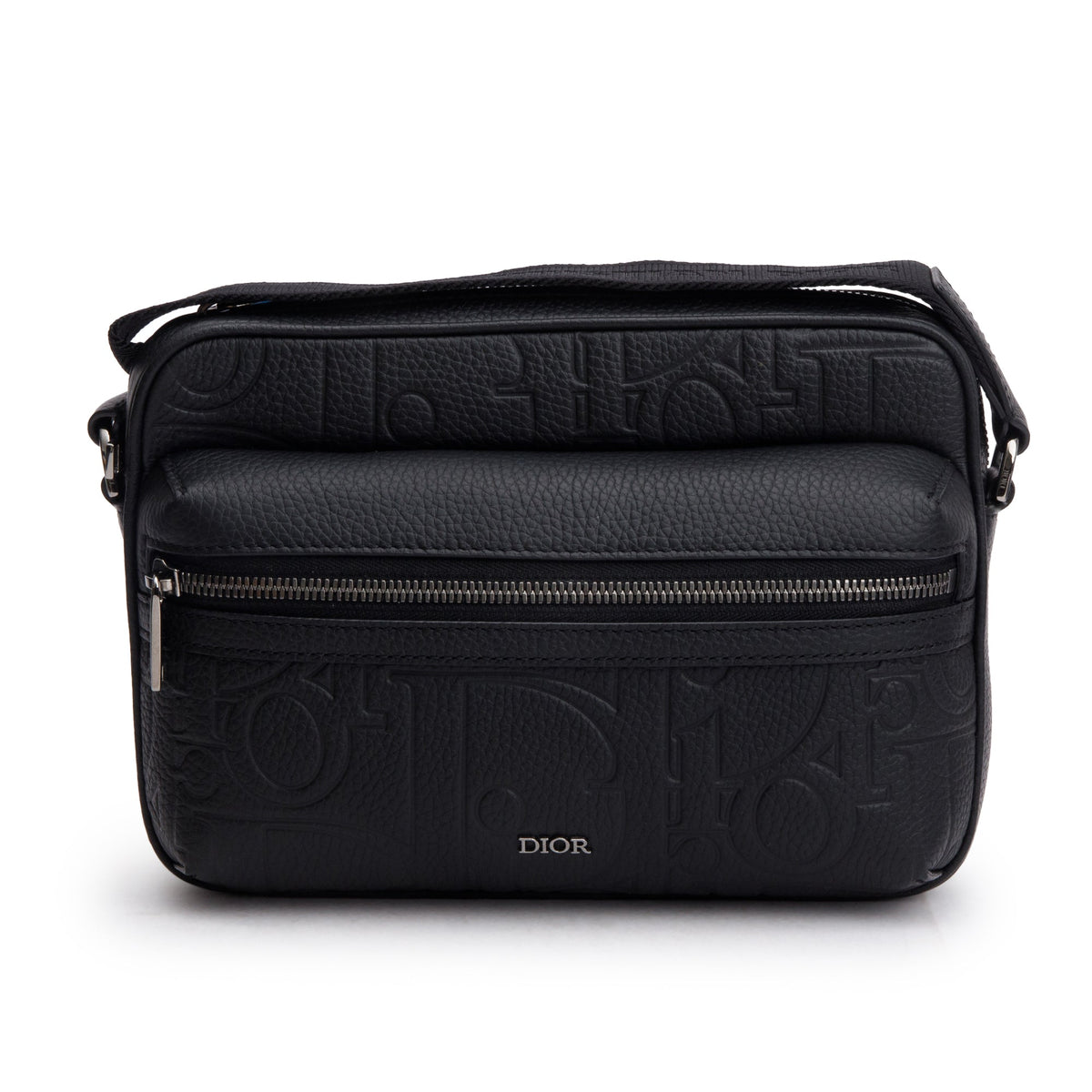 Christian Dior 2024 Black Leather Rider 2.0 Zipped Messenger Bag Rovelle Bags