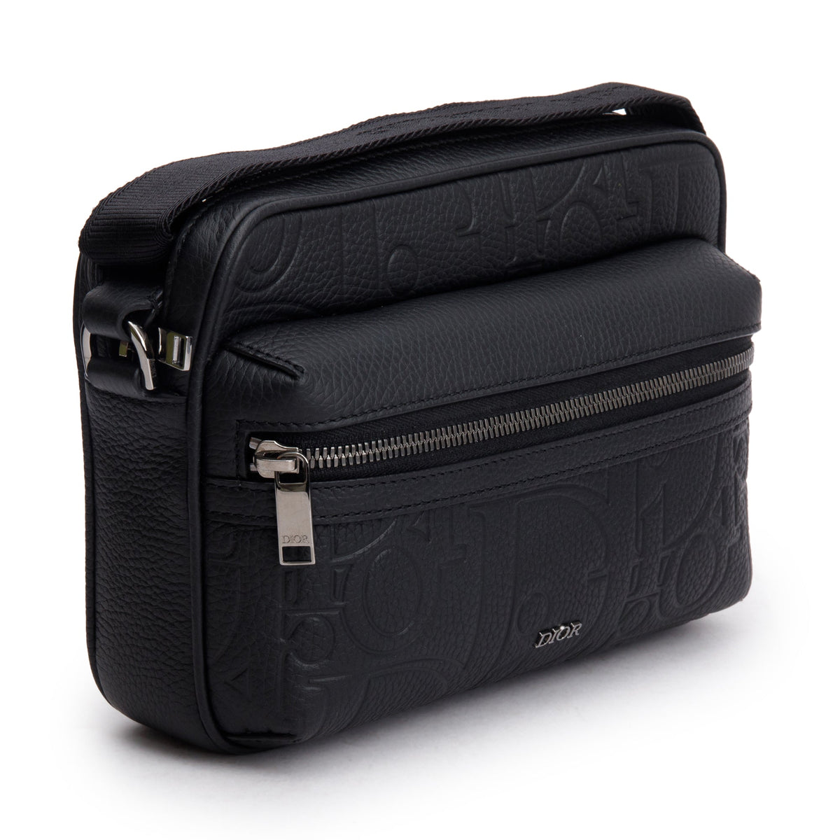 Christian Dior 2024 Black Leather Rider 2.0 Zipped Messenger Bag Rovelle Bags