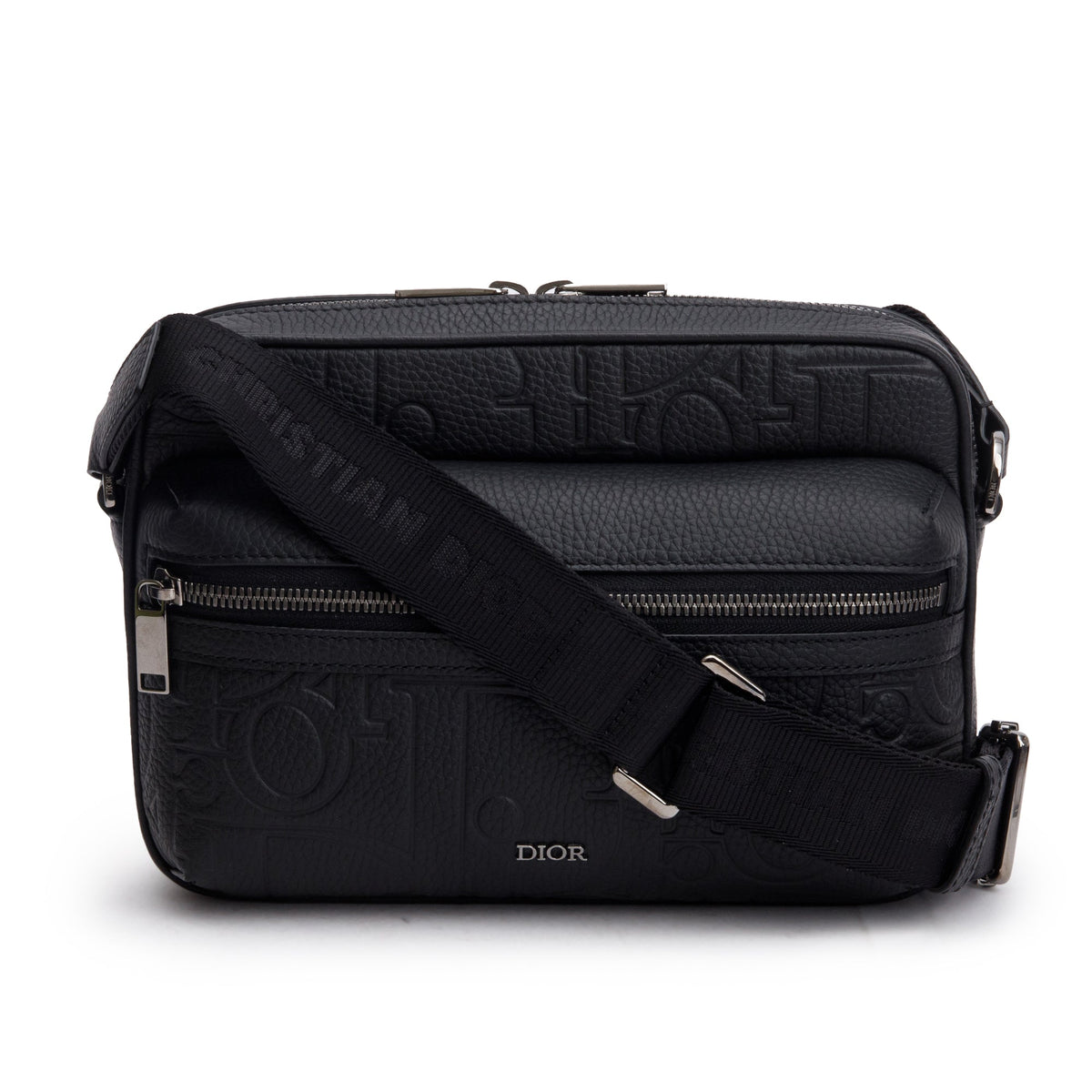 Christian Dior 2024 Black Leather Rider 2.0 Zipped Messenger Bag Rovelle Bags