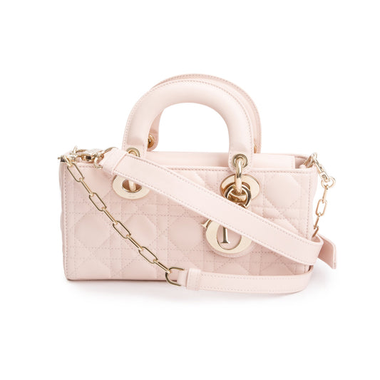 Christian Dior 2024 Pink Cannage Lambskin Small Lady D-Joy Bag Rovelle Bags