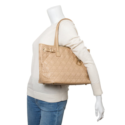 Christian Dior Beige Cannage Panarea Shopping Tote Rovelle Bags