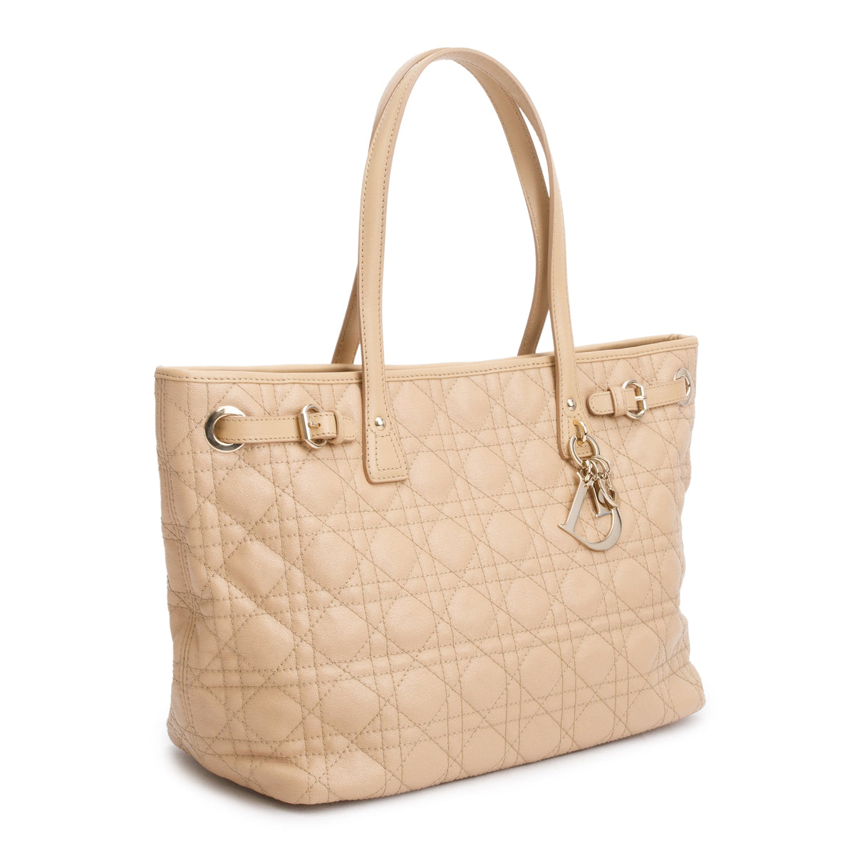 Christian Dior Beige Cannage Panarea Shopping Tote Rovelle Bags