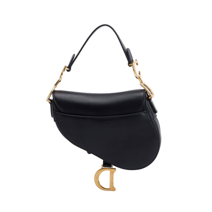 Christian Dior Black Calfskin Leather Mini Saddle Bag Rovelle Bags