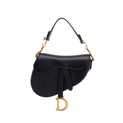 Christian Dior Black Calfskin Leather Mini Saddle Bag Rovelle Bags