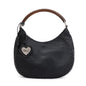 Christian Dior Black Calfskin Leather Wooden Handle Ethnic Braided Hobo Rovelle Bags