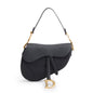 Christian Dior Black Grained Calfskin Leather Saddle Bag Rovelle Bags