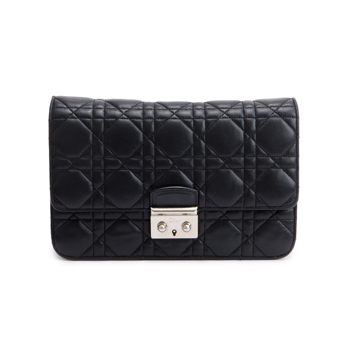 Christian Dior Black Leather Small Cannage Miss Dior Bag Rovelle Bags