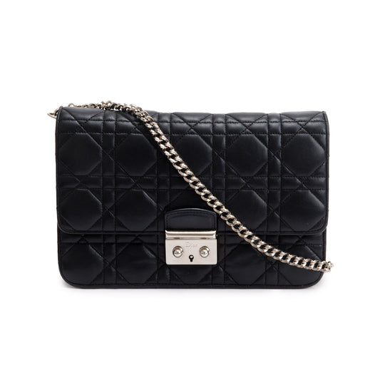 Christian Dior Black Leather Small Cannage Miss Dior Bag Rovelle Bags