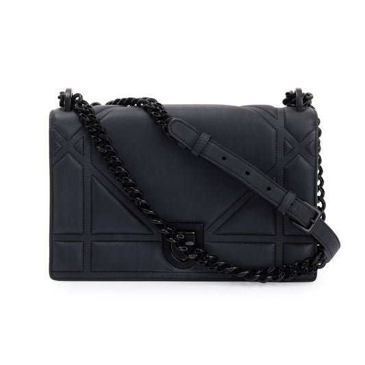 Christian Dior Black Ultramatte Calfskin Leather Medium Diorama Flap Bag Rovelle Bags