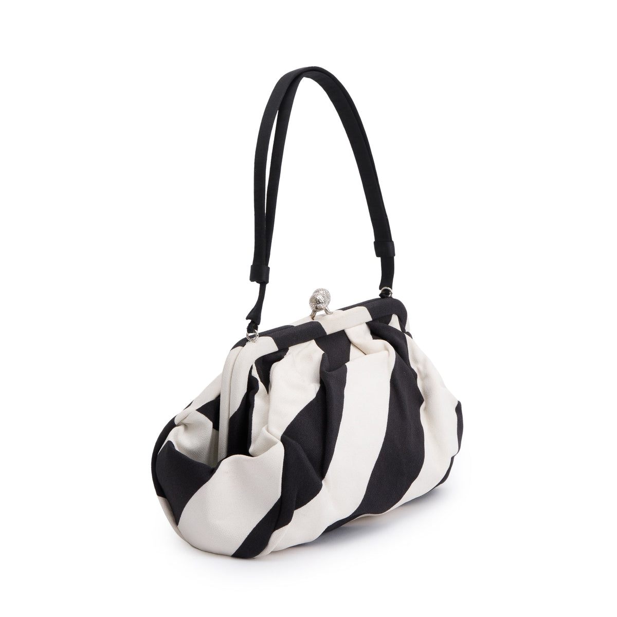 Christian Dior Black & White Canvas Frame Clutch Bag Rovelle Bags