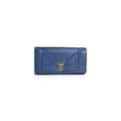 Christian Dior Blue Diorama Wallet on Chain Rovelle Bags
