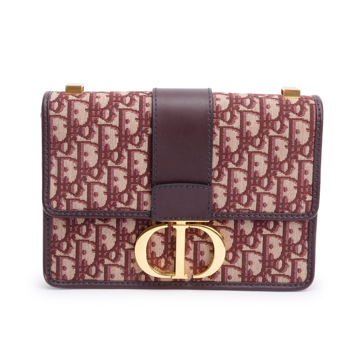 Christian Dior Burgundy Oblique 30 Montaigne Bag Rovelle Bags
