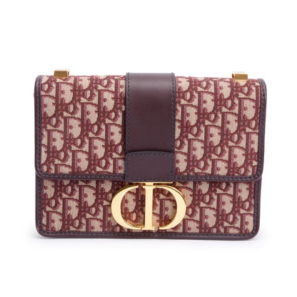 Christian Dior Burgundy Oblique 30 Montaigne Bag Rovelle Bags