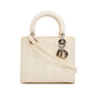 Christian Dior Creme Patent Leather Medium Lady Dior Bag Rovelle Bags