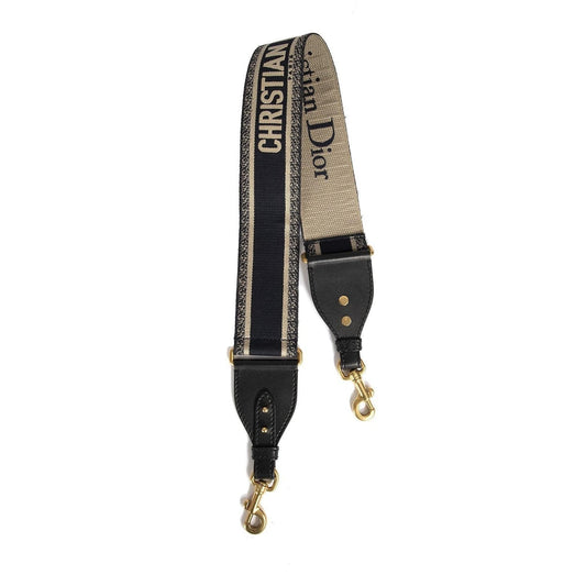Christian Dior Embroidered Logo Bag Strap Rovelle Bags