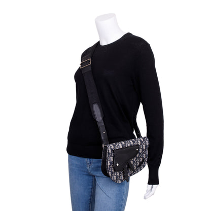 Christian Dior Essentials Oblique Jacquard Saddle Pouch Rovelle Bags
