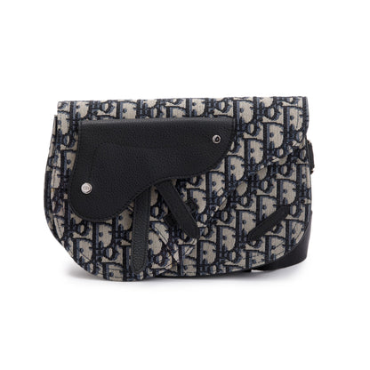 Christian Dior Essentials Oblique Jacquard Saddle Pouch Rovelle Bags