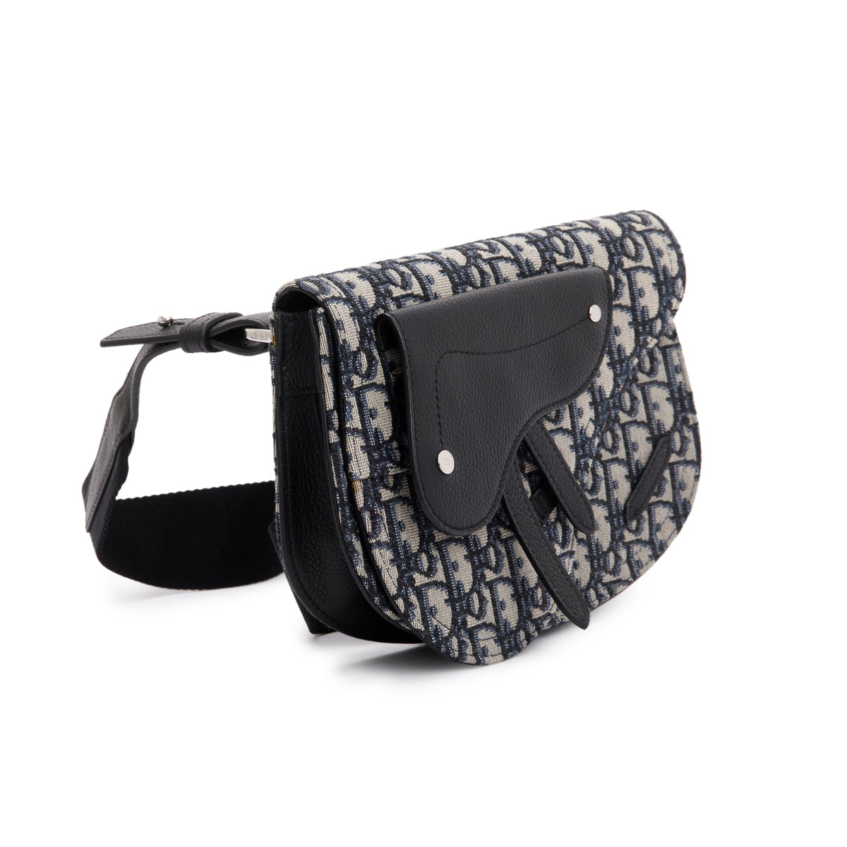 Christian Dior Essentials Oblique Jacquard Saddle Pouch Rovelle Bags