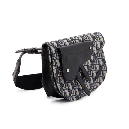 Christian Dior Essentials Oblique Jacquard Saddle Pouch Rovelle Bags
