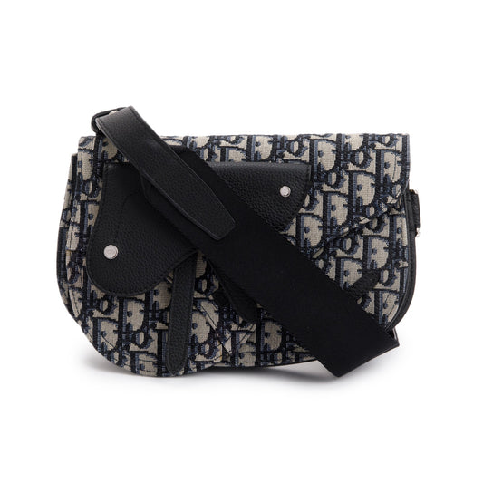 Christian Dior Essentials Oblique Jacquard Saddle Pouch Rovelle Bags