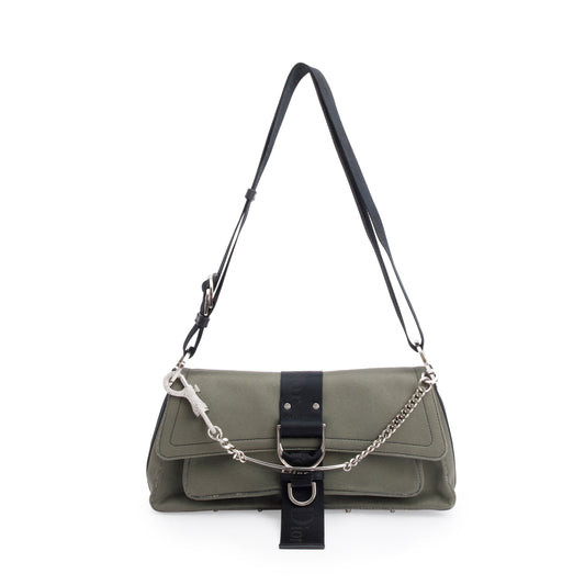 Christian Dior Grey Canvas Crystal Embellished Hardcore Shoulder Bag Rovelle Bags
