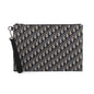Christian Dior Homme 2020 Beige & Black Oblique Jacquard A4 Pouch Rovelle Bags