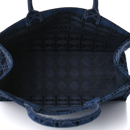 DIOR EMBROIDERED CANNAGE VELVET LARGE BOOK TOTE BAG Rovelle Bags