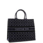 DIOR EMBROIDERED CANNAGE VELVET LARGE BOOK TOTE BAG Rovelle Bags