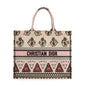Christian Dior Large Multicolor Embroidered Geometric Canvas Book Tote Rovelle Bags