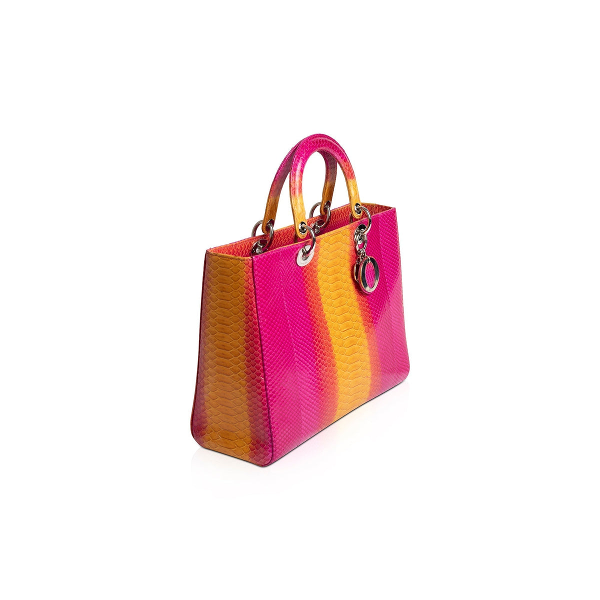 Christian Dior Large Ombre Python Lady Dior Bag Rovelle Bags