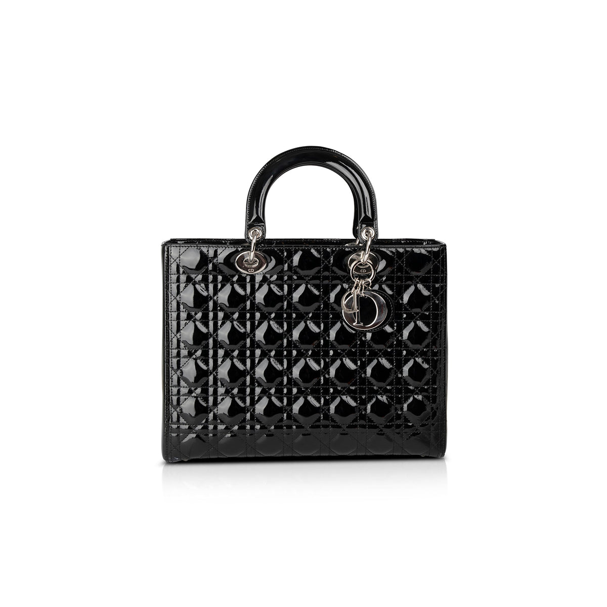 Christian Dior Large Patent Leather Lady Dior Bag Rovelle Bags