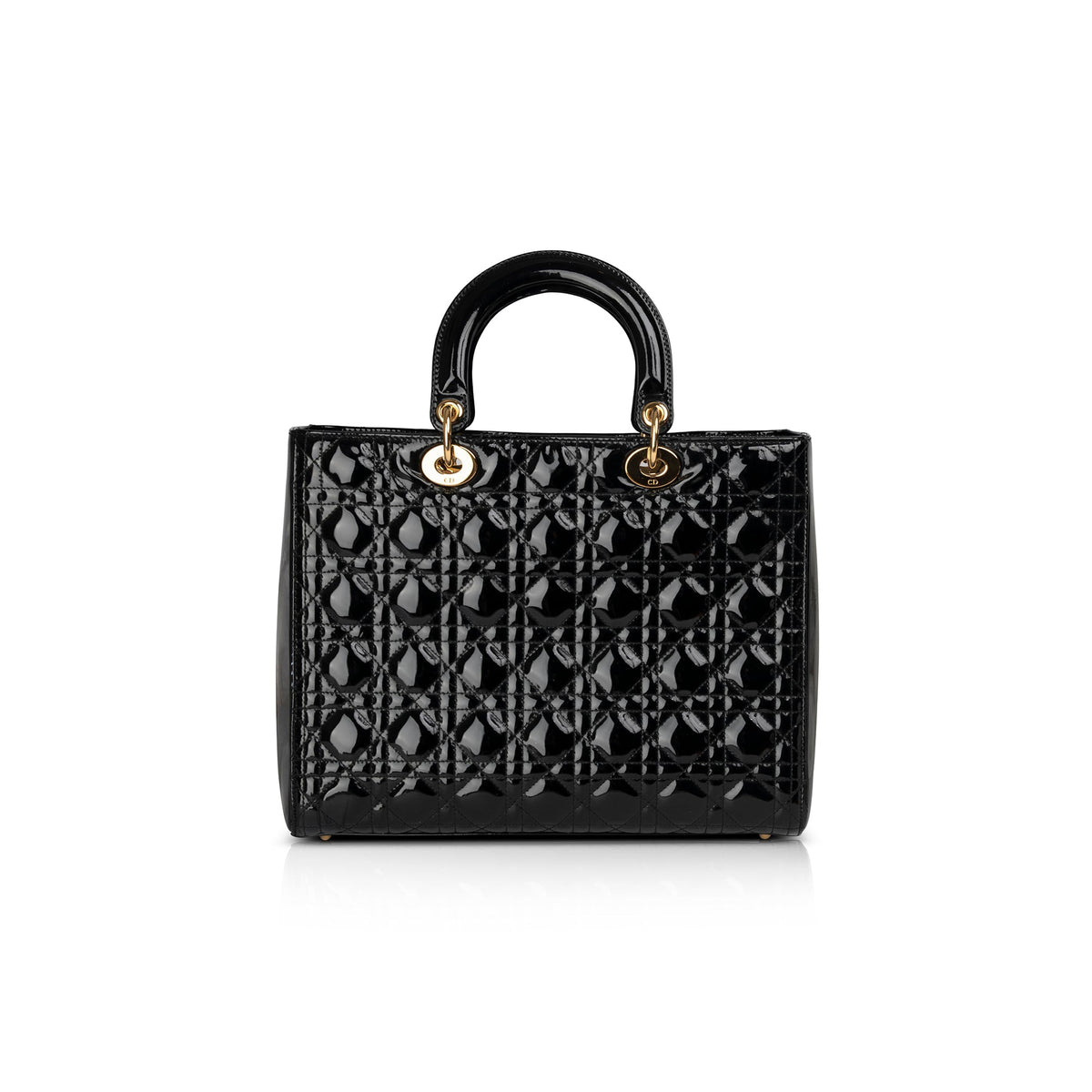 Christian Dior Large Patent Leather Lady Dior Bag Rovelle Bags