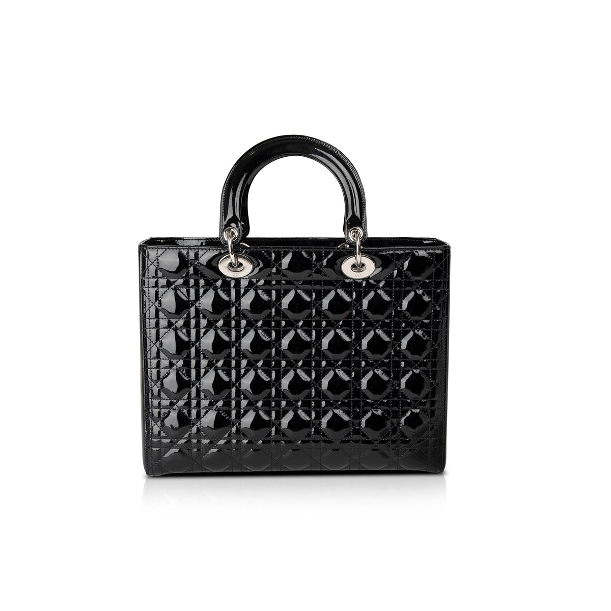Christian Dior Large Patent Leather Lady Dior Bag Rovelle Bags