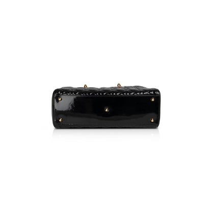 Christian Dior Large Patent Leather Lady Dior Bag Rovelle Bags
