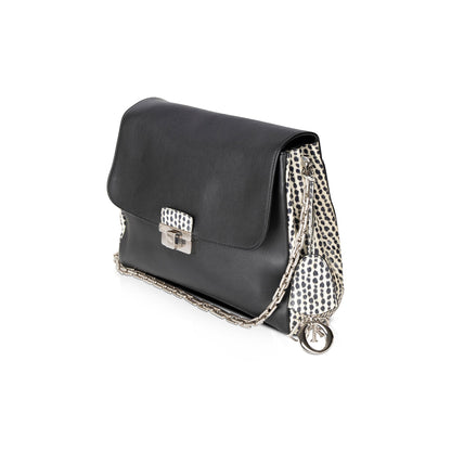 Christian Dior Large Python-Trimmed Diorling Bag Rovelle Bags
