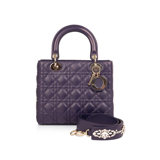 Christian Dior Medium Cannage Lambskin Lady Dior Bag Rovelle Bags