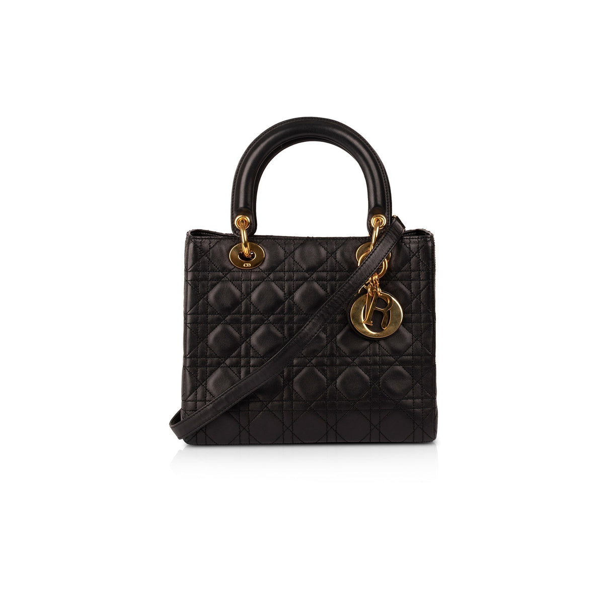 Christian Dior Medium Cannage Lambskin Lady Dior Bag Rovelle Bags