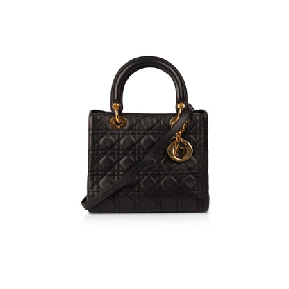 Christian Dior Medium Cannage Lambskin Lady Dior Bag Rovelle Bags