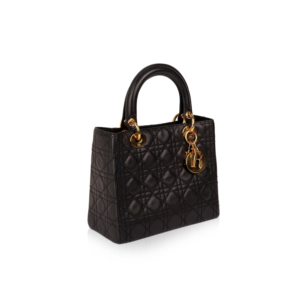 Christian Dior Medium Cannage Lambskin Lady Dior Bag Rovelle Bags