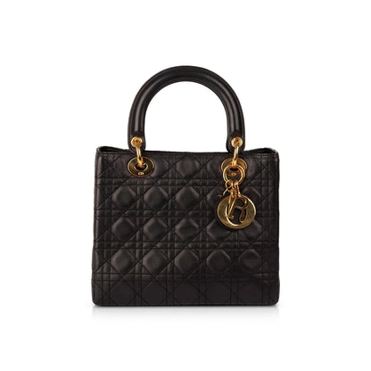 Christian Dior Medium Cannage Lambskin Lady Dior Bag Rovelle Bags