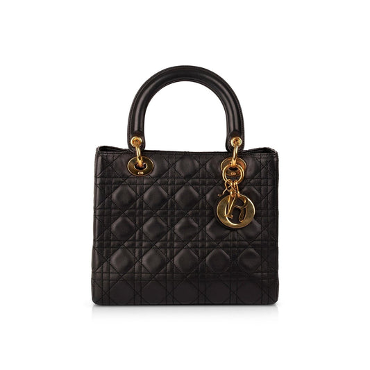 Christian Dior Medium Cannage Lambskin Lady Dior Bag Rovelle Bags