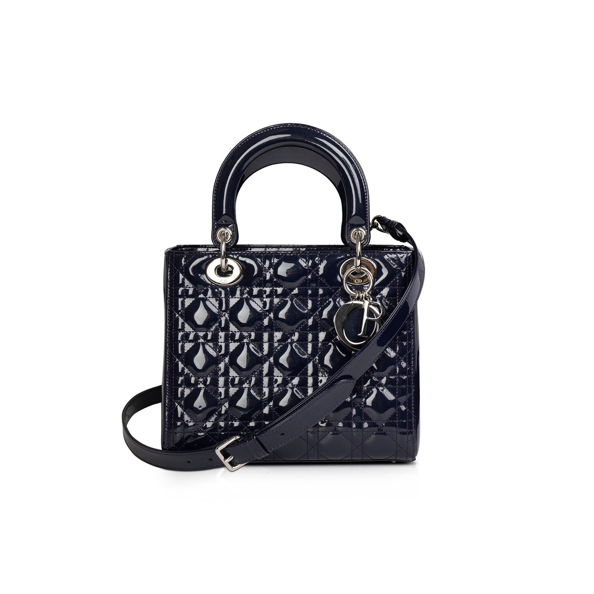 Christian Dior Medium Patent Leather Lady Dior Bag Rovelle Bags