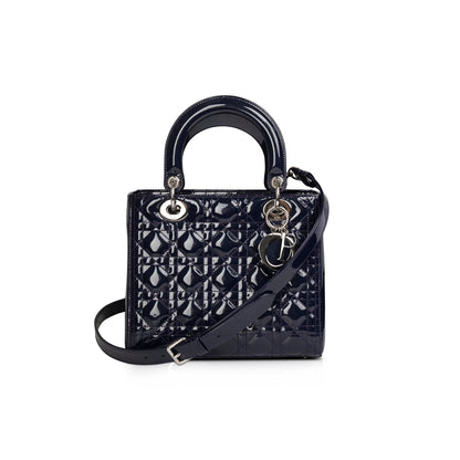 Christian Dior Medium Patent Leather Lady Dior Bag Rovelle Bags