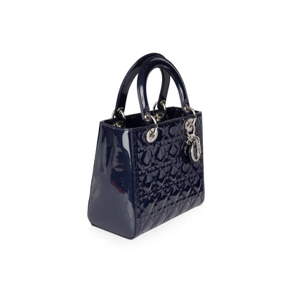 Christian Dior Medium Patent Leather Lady Dior Bag Rovelle Bags