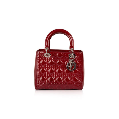 Christian Dior Medium Patent Leather Lady Dior Bag Rovelle Bags